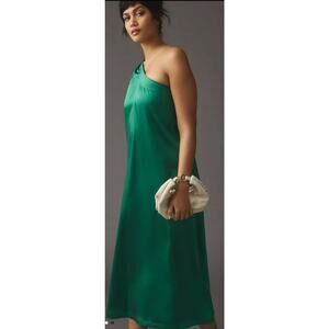 Anthropologie Porridge satin one shoulder dress